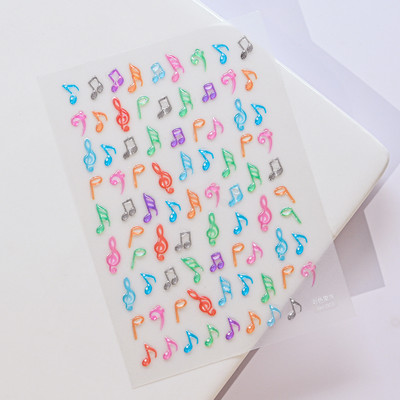 1PC 5D Macaron ziedu/augļu nagu piekariņi uzlīme ar reljefu lāča/zaķa/burtu nagiem slīdņa uzlīmes Vasaras līmējošā manikīra dekors&Y