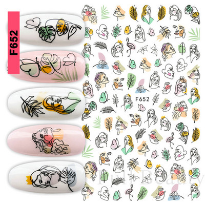 3D citrona augļu nagu uzlīme ķiršu radoša augļu nagu māksla Jauki pašlīmējoši slīdņi vasaras maisījuma dizains manikīra dekorēšanai