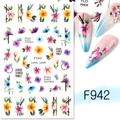 3D citrona augļu nagu uzlīme ķiršu radoša augļu nagu māksla Jauki pašlīmējoši slīdņi vasaras maisījuma dizains manikīra dekorēšanai