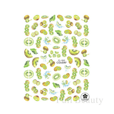 3D citrona augļu nagu uzlīme ķiršu radoša augļu nagu māksla Jauki pašlīmējoši slīdņi vasaras maisījuma dizains manikīra dekorēšanai