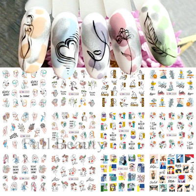 12 tk Marmorist küünte vesikleebised tindiga õitsevad tekstuursed kleebised küüntele gradientkiledega võlusid kevadised liugurid maniküüri kaunistused