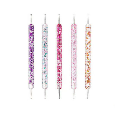 Nagu mākslas otu dizains uzgalis, gleznojums, grebums, punktēšanas pildspalva FlatFan Liner akrila želeja UV laka instruments manikīrs punktu veidošanas rīki