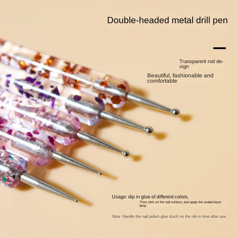 Nagu mākslas otu dizains uzgalis, gleznojums, grebums, punktēšanas pildspalva FlatFan Liner akrila želeja UV laka instruments manikīrs punktu veidošanas rīki