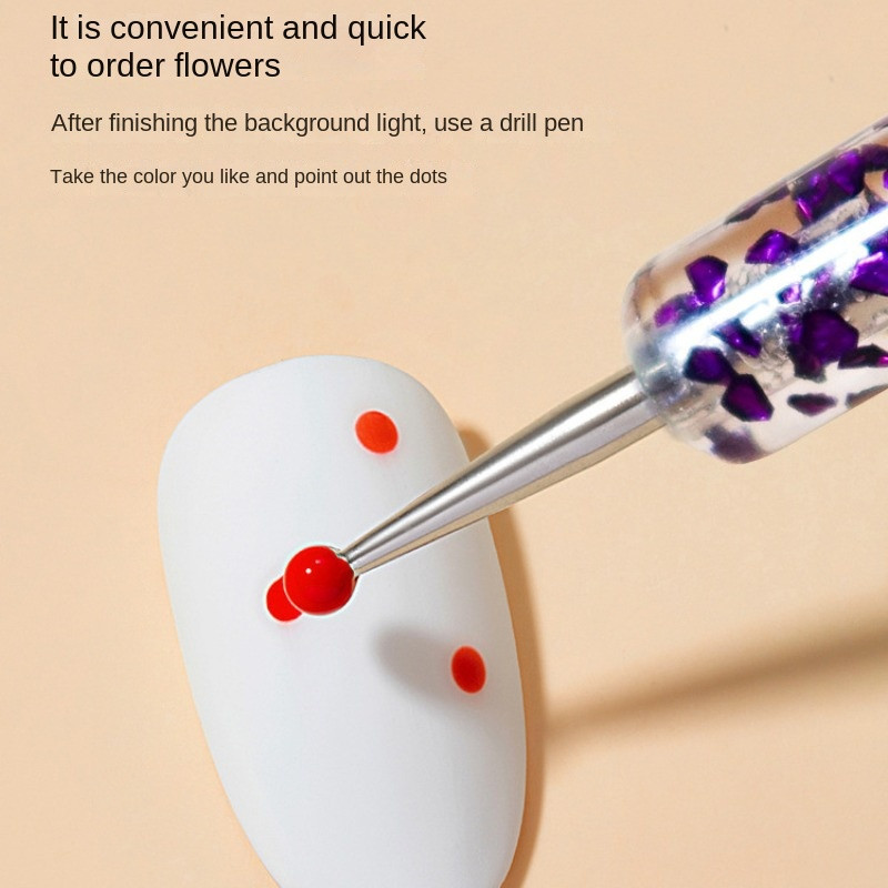 Nagu mākslas otu dizains uzgalis, gleznojums, grebums, punktēšanas pildspalva FlatFan Liner akrila želeja UV laka instruments manikīrs punktu veidošanas rīki