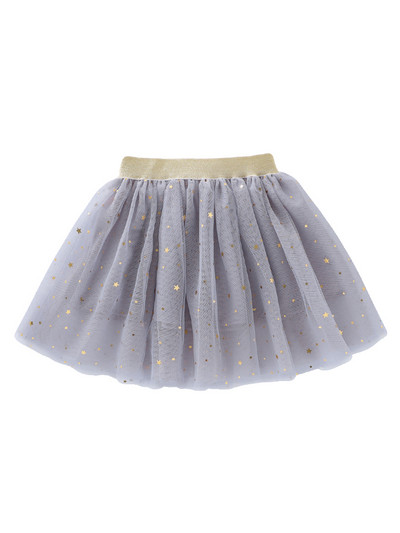 LJMOFA Vasaras Bērnu Tīkla Minisvārki Meitenes Princeses Zvaigznes Glitter Deju Balets Tills Tutu Mežģīņu svārki Ballīte Mazuļu Apģērbi D235