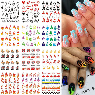 12 gab. Ūdens Uzlīme Nail Art Sirds Mīlestības Vēstules Kaķi Ziedi Uzlīmes Pārnesumi Slīdņi Tetovējums Valentīna Dekorācijas Manikīrs TRBY