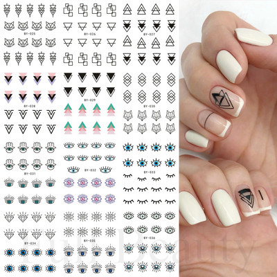 12 gab. Ūdens Uzlīme Nail Art Sirds Mīlestības Vēstules Kaķi Ziedi Uzlīmes Pārnesumi Slīdņi Tetovējums Valentīna Dekorācijas Manikīrs TRBY