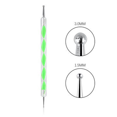 Nail Art pöttyös toll, spirálrúd horgos toll, rajzfestés márványozás barkács manikűr eszközök