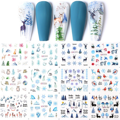 12gb Kawaii Cat nagu ūdens uzlīme Anime akvareļu dizaina folija nagu uzlīmēm Jauka karikatūra ūdenszīmes pārneses manikīra slīdnis