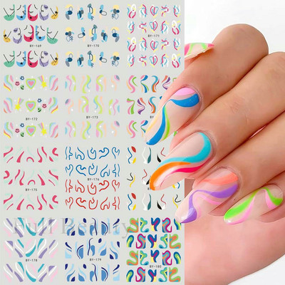 12gb Kawaii Cat nagu ūdens uzlīme Anime akvareļu dizaina folija nagu uzlīmēm Jauka karikatūra ūdenszīmes pārneses manikīra slīdnis