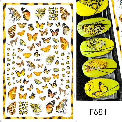 Laserski leptir naljepnice za nokte Holografska zmija zmaj srce zvijezda mjesec ljepljivi klizači 3D dekoracija naljepnica za nokte LASTZX