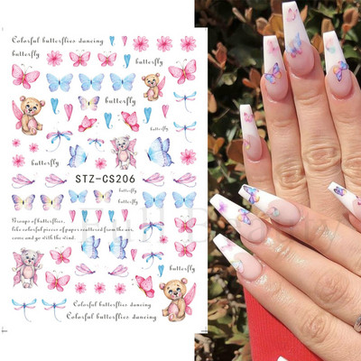 3D hologrāfisks, melns tauriņš, nagi, slīdnis, lāzers, pašlīmējošās uzlīmes, tumšās pils, pušķi, modeļi, manikīra uzlīmes, dekors 2023. g.