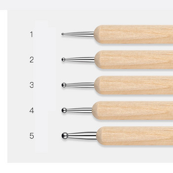 Двупосочна дървена писалка за рисуване на нокти Подредете инструменти за дизайн Рисуване Четки за рисуване Книги за маникюр На аксесоар