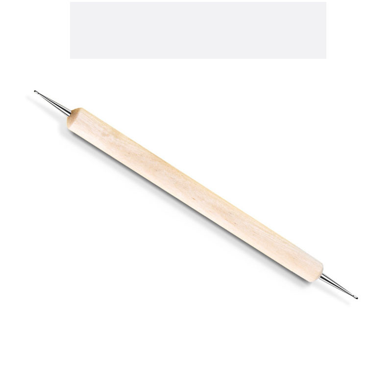 Divvirzienu koka nagu mākslas punktveida pildspalva Sakārtot Dizaina rīki Gleznošana Zīmēšanas otas Manikīra grāmatas par aksesuāru