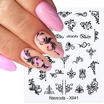 Harunouta French Flower Vine Water Decals Spring Summer Leopard Alphabet Leaves Charms Sliders Nail Art Stickers Декорации Съвет