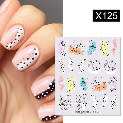 Harunouta franču puķu vīnogulāju ūdens uzlīmes Pavasaris vasara Leoparda alfabēts Lapas Piekariņi Slīdņi Nagu mākslas uzlīmes Dekorācijas Padoms