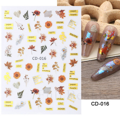 Baltas, melnas mežģīnes ziedu nagu 3D uzlīmes Lapu zieds tauriņš vienkārši slīdņi Eleganti kāzu nagu dizaina manikīra dekori CHF873