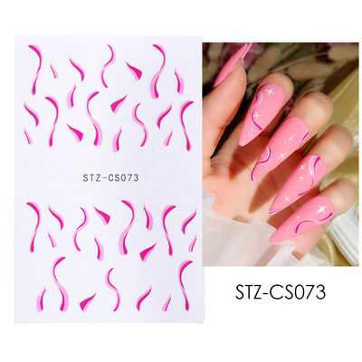 Baltas, melnas mežģīnes ziedu nagu 3D uzlīmes Lapu zieds tauriņš vienkārši slīdņi Eleganti kāzu nagu dizaina manikīra dekori CHF873