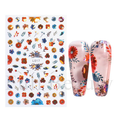 Baltas, melnas mežģīnes ziedu nagu 3D uzlīmes Lapu zieds tauriņš vienkārši slīdņi Eleganti kāzu nagu dizaina manikīra dekori CHF873