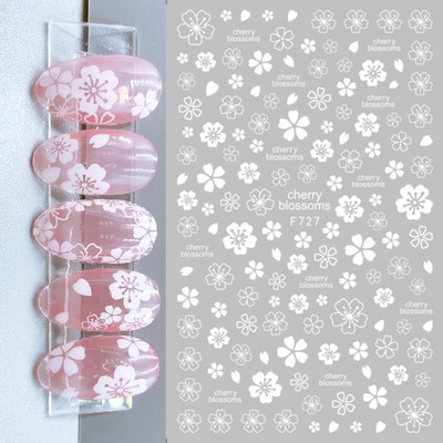 Fehér fekete levél körömmatricák nyári kis virágos 3D körömdíszítések öntapadó csúszó manikűr tetováló eszköz LASTZ-CS121