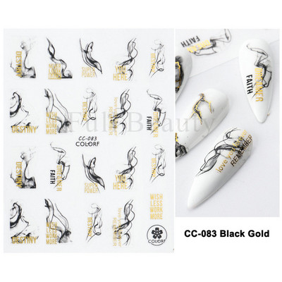 Ģeometriskas līnijas Nagu uzlīmes Lāzerzelts Bronzējošais slīdnis Dizains Abstrakts Jautrs Y2K Metāla nagu folijas Dekorācija LASTZSJ019