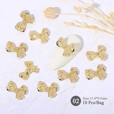 10 bucăți inimă stras pentru unghii 3D decorare Aurora Gems Planeta Fluturi Charms pentru Nail Art Accesorii din aliaj Bijuterii Manichiură