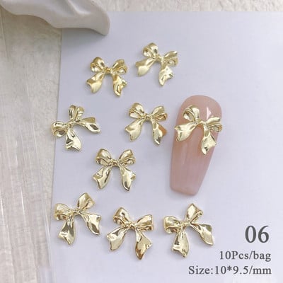 10 bucăți inimă stras pentru unghii 3D decorare Aurora Gems Planeta Fluturi Charms pentru Nail Art Accesorii din aliaj Bijuterii Manichiură