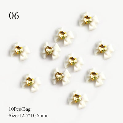 10 bucăți inimă stras pentru unghii 3D decorare Aurora Gems Planeta Fluturi Charms pentru Nail Art Accesorii din aliaj Bijuterii Manichiură