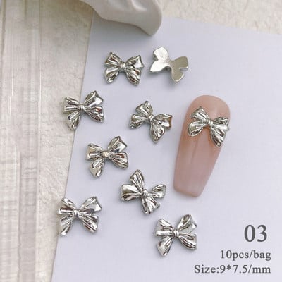10 bucăți inimă stras pentru unghii 3D decorare Aurora Gems Planeta Fluturi Charms pentru Nail Art Accesorii din aliaj Bijuterii Manichiură