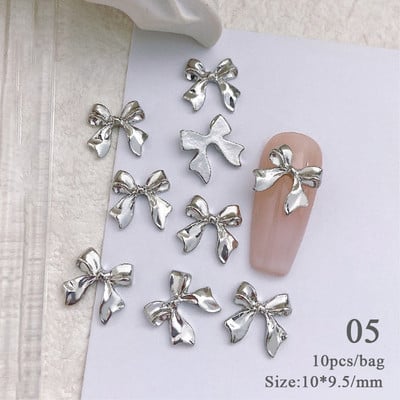 10 bucăți inimă stras pentru unghii 3D decorare Aurora Gems Planeta Fluturi Charms pentru Nail Art Accesorii din aliaj Bijuterii Manichiură