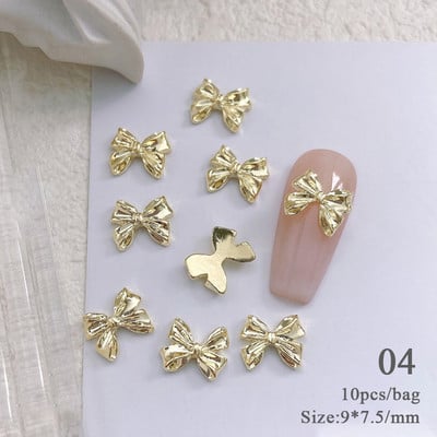 10 bucăți inimă stras pentru unghii 3D decorare Aurora Gems Planeta Fluturi Charms pentru Nail Art Accesorii din aliaj Bijuterii Manichiură