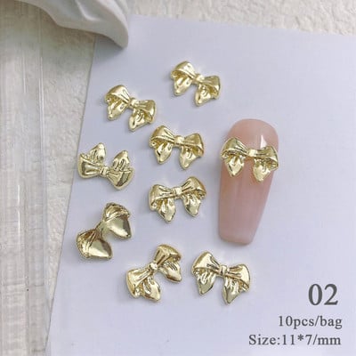10 bucăți inimă stras pentru unghii 3D decorare Aurora Gems Planeta Fluturi Charms pentru Nail Art Accesorii din aliaj Bijuterii Manichiură