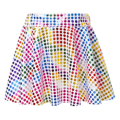 Bērnu meiteņu dzirkstoši fliteriem kroku A-līnijas mini svārki ballītes deju festivāli Performance Glitter ar augstu elastīgu jostasvietu Tutu svārki