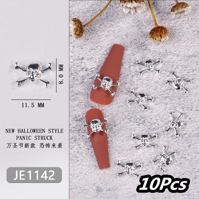 20/10kom punk metalni križni 3D privjesci za nokte Halloweed drevni ukrasi za nokte od legure zlata/srebra 4/6 mm križni pribor za manikuru