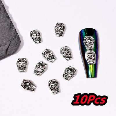 20/10kom punk metalni križni 3D privjesci za nokte Halloweed drevni ukrasi za nokte od legure zlata/srebra 4/6 mm križni pribor za manikuru