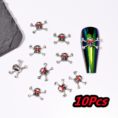 20/10kom punk metalni križni 3D privjesci za nokte Halloweed drevni ukrasi za nokte od legure zlata/srebra 4/6 mm križni pribor za manikuru
