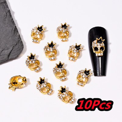 20/10kom punk metalni križni 3D privjesci za nokte Halloweed drevni ukrasi za nokte od legure zlata/srebra 4/6 mm križni pribor za manikuru