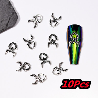 20/10kom punk metalni križni 3D privjesci za nokte Halloweed drevni ukrasi za nokte od legure zlata/srebra 4/6 mm križni pribor za manikuru