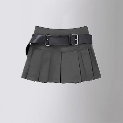 Pusaudžu meiteņu kroku svārki Masīvi ikdienas, universāli svārki bērniem Īsi A-līnijas svārki ar augstu vidukli Tutu svārki bērniem ar jostu