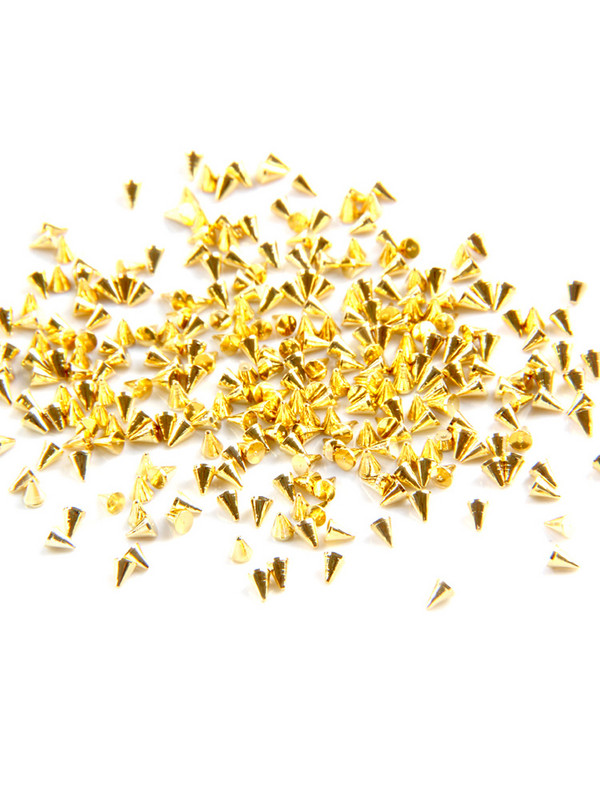 TSZS 1/2/3mm tapas Metāla kniedes Zelts Sudrabs Melns Mākslas piekariņi Tiny Stick konuss Nagu daļas Plankumi Amatniecība DIY Dekorācijas