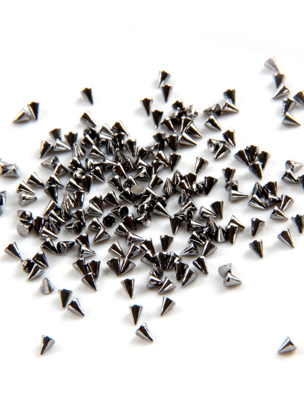 TSZS 1/2/3mm tapas Metāla kniedes Zelts Sudrabs Melns Mākslas piekariņi Tiny Stick konuss Nagu daļas Plankumi Amatniecība DIY Dekorācijas