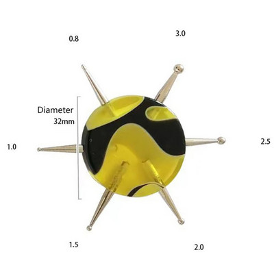 6 Galvas Nail Art Dotting Tools Disc Drill Point Nagu instrumenti Punktu krāsošanas rīki Nail Point Drill Pildspalva DIY Art Drill Pen Nagu instrumenti