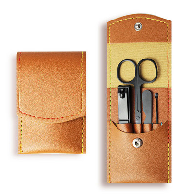 6 kom/torbi Prijenosni luksuzni setovi za manikuru Svijetlo crni set škarica za nokte Zelena turpija za nokte Škare za obrve Alati za osobnu njegu