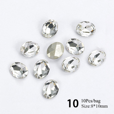 1 Vrećica Žele prozirni dijamant za nokte posebnog oblika Art Šarm Srce Okruglo stakleno drago kamenje 3D pribor za ukrašavanje noktiju