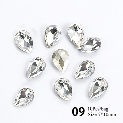 1 Vrećica Žele prozirni dijamant za nokte posebnog oblika Art Šarm Srce Okruglo stakleno drago kamenje 3D pribor za ukrašavanje noktiju