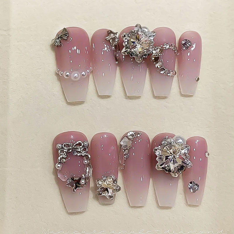 1 Vrećica Žele prozirni dijamant za nokte posebnog oblika Art Šarm Srce Okruglo stakleno drago kamenje 3D pribor za ukrašavanje noktiju