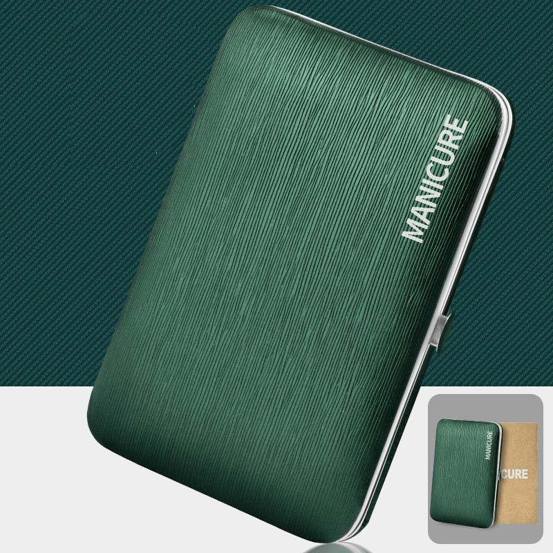 8-18gab/komplekts Nagu griezēju komplekts Nerūsējošā tērauda nagu griezēju komplekts ar salokāmu maisiņu Manikīra komplekti Šķēres Aplauzums Skaistumkopšanas rīks