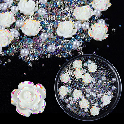 10 τμχ 3D Dried Flower Nails Art Decorations Natural Floral Nail Charms Σετ κοσμημάτων Νυχιών Προμήθειες για Επαγγελματίες Αξεσουάρ