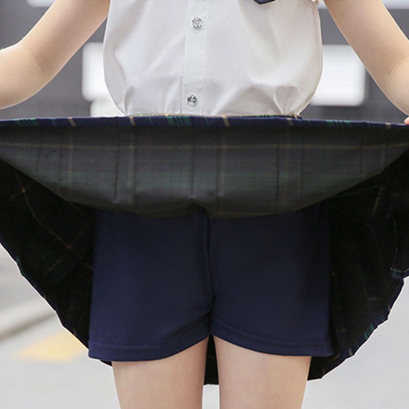 Plisirana teniska suknja za djevojčice Školske uniforme Mini suknja s kariranim printom na pruge s podstavom Kratke hlače A-kroja Klizačke plisirane suknje