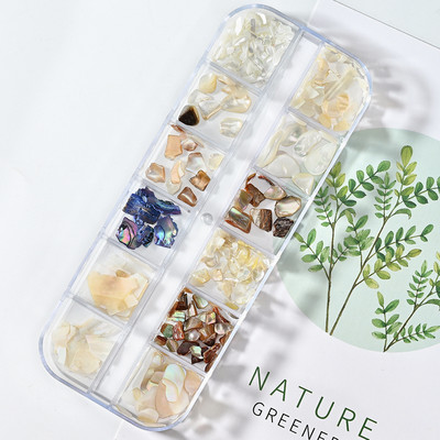Nail Art Aurora Shell Flakes Abalone Nails Charms 3D Irregular Slice Shell Stone Sequins Nail Art Decoration Dodatak za manikuru
